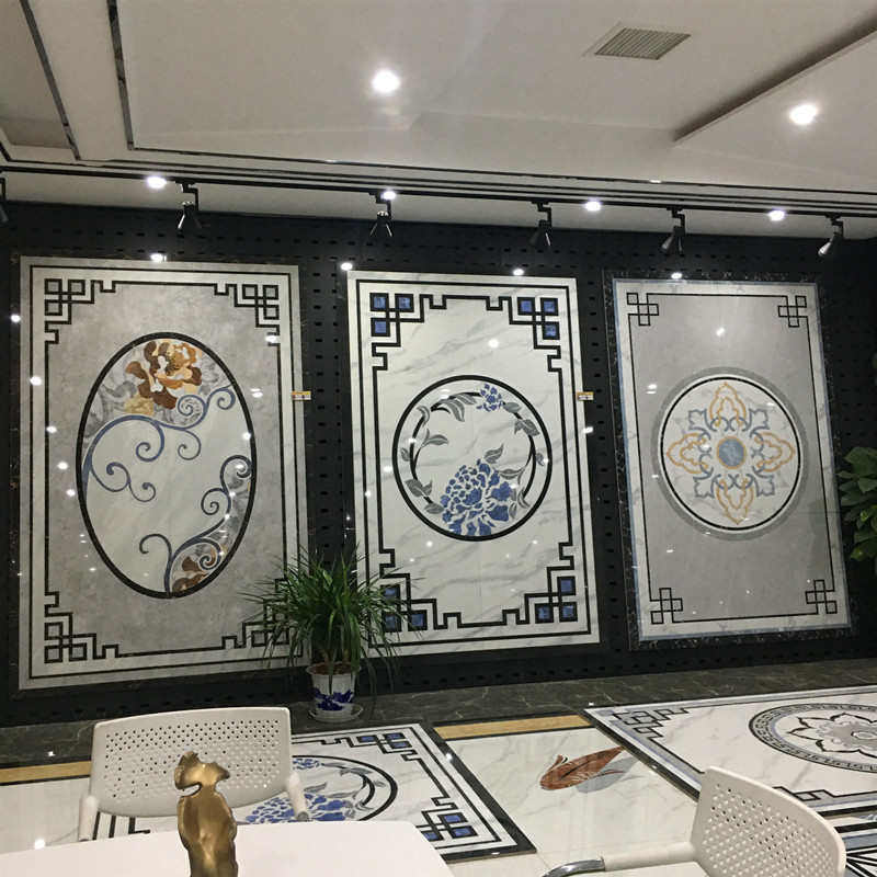 瓷砖拼花客厅80l地砖餐厅走廊过道玄关入户欧式现代简约无限拼地