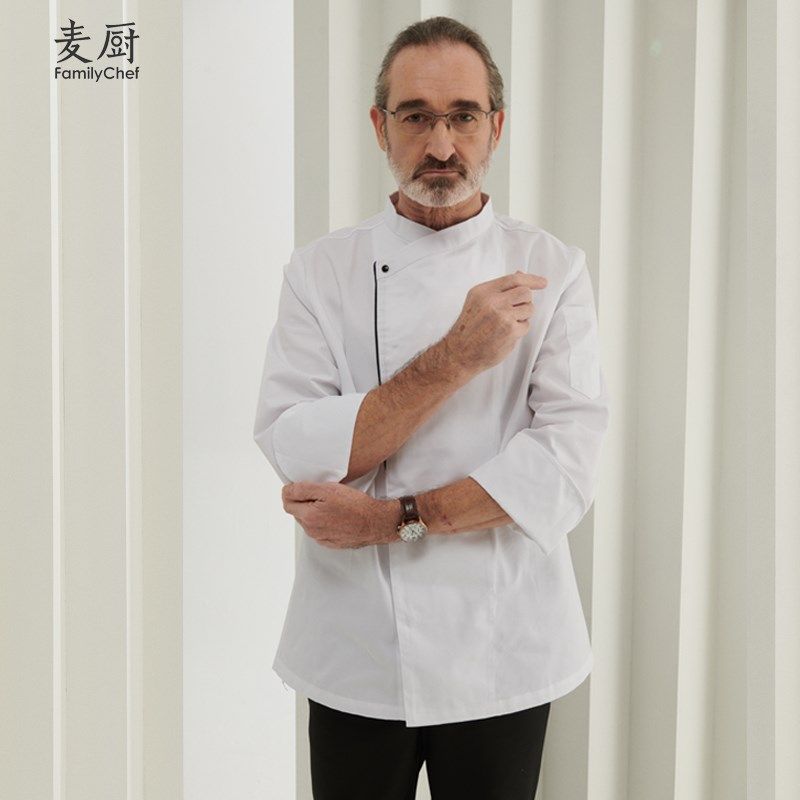 厨师服长袖工作秋冬n套装透气后厨工作衣工作制服定制作男餐饮酒