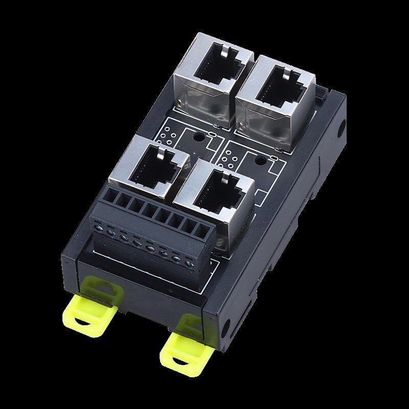 RJ45网口转端子台8pin接线端子水晶头RJ45插座转接板以太网集线器