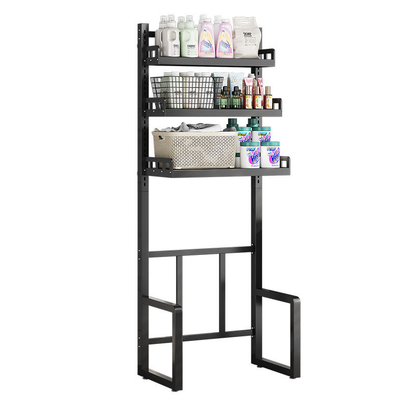 可调节阳台翻盖洗衣机置物架上方收纳架子滚筒波轮全自动洗衣机架