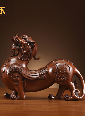 紫铜貔貅a摆件一对皮丘客厅玄关办公室桌店铺装饰品开业礼品