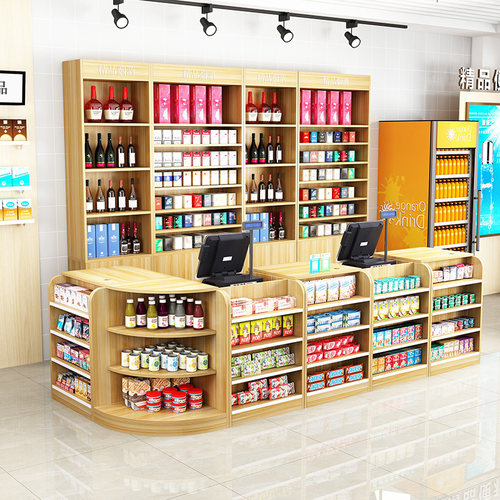 收银台烟柜一体便利店超市酒柜组合店G铺小型转角柜台商用前台吧