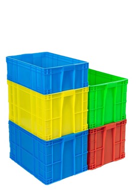 欧仓物流周转箱收纳塑料箱储物胶箱755型(82*5Q8*51)白色无盖单