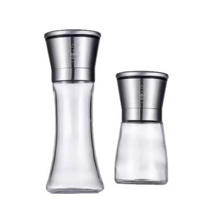 不锈钢芯胡椒研磨器家用现磨神器黑胡椒粒花椒粉手动研磨瓶调味罐