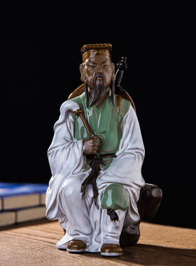 石湾陶瓷公仔人物m雕塑摆件客厅书房家居装饰品摆设吕洞宾盆景
