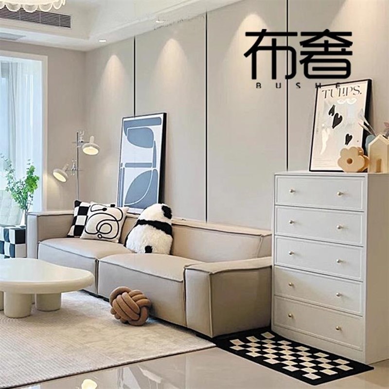 墙布自粘奶油色卧室强粘墙纸女孩子房I间床头粉色电视背景墙壁布