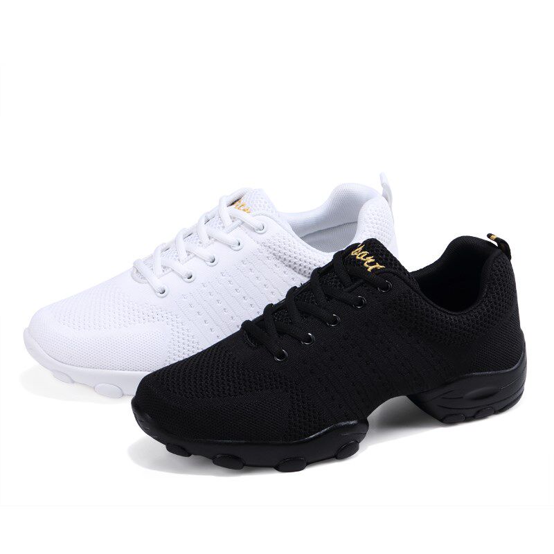 男女健美操鞋子白色黑色啦啦操舞蹈鞋竞技体操训练鞋现代跳舞鞋