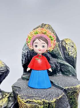 泉州蟳蜅女可摇头车内装饰汽车内饰品装饰可爱簪花女X网红车载摆