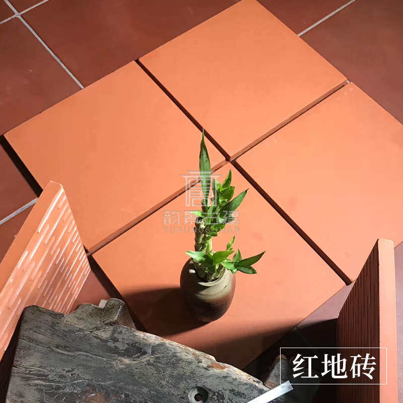 庭院院子红砖红j砖六角形铺地砖块红砖手工地砖地砖闽南陶土仿古