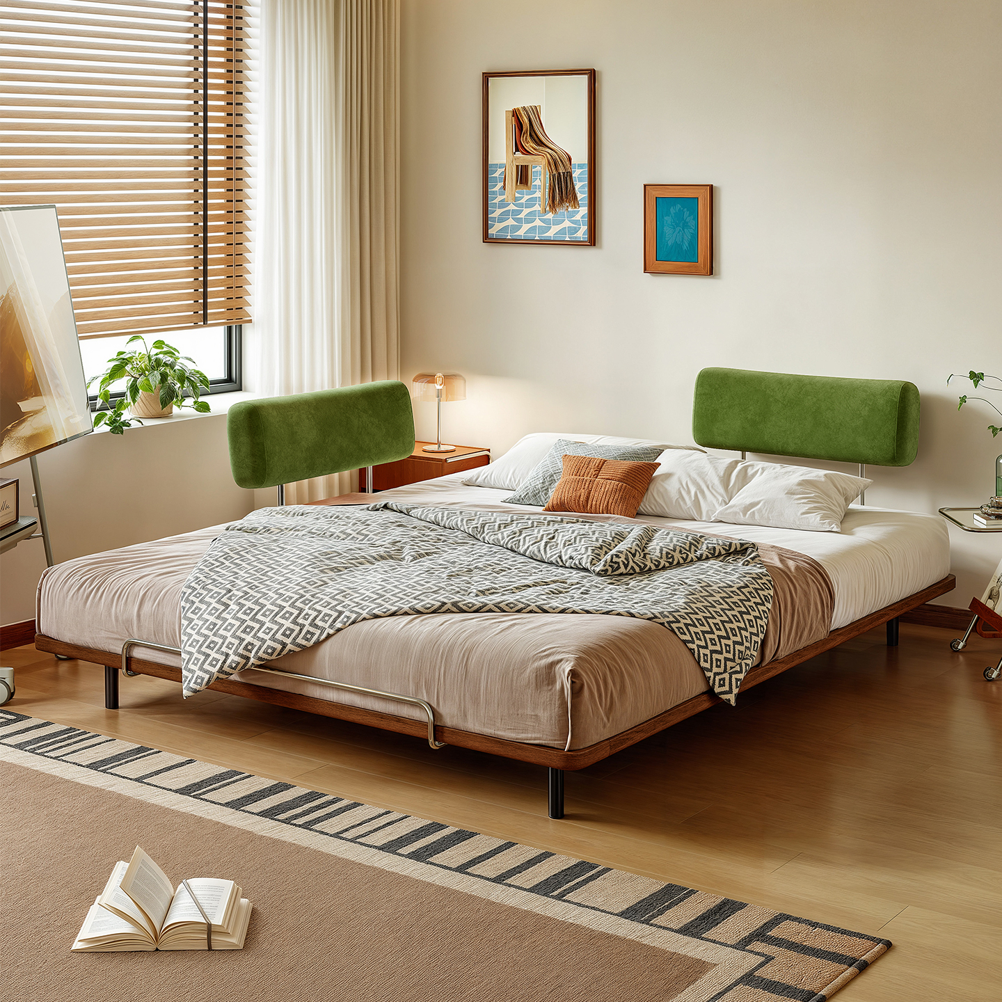 可移动靠枕原创莫黛床2025新款