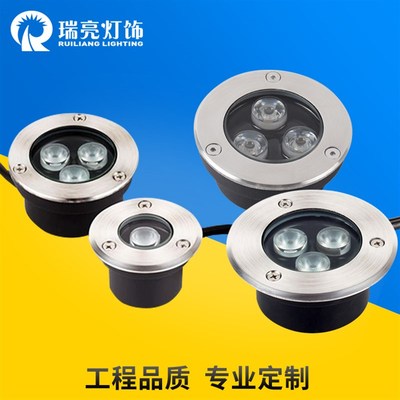 LED 1W3W6W超薄款地埋灯过道墙角地脚灯地砖灯嵌入式踏步灯埋地灯