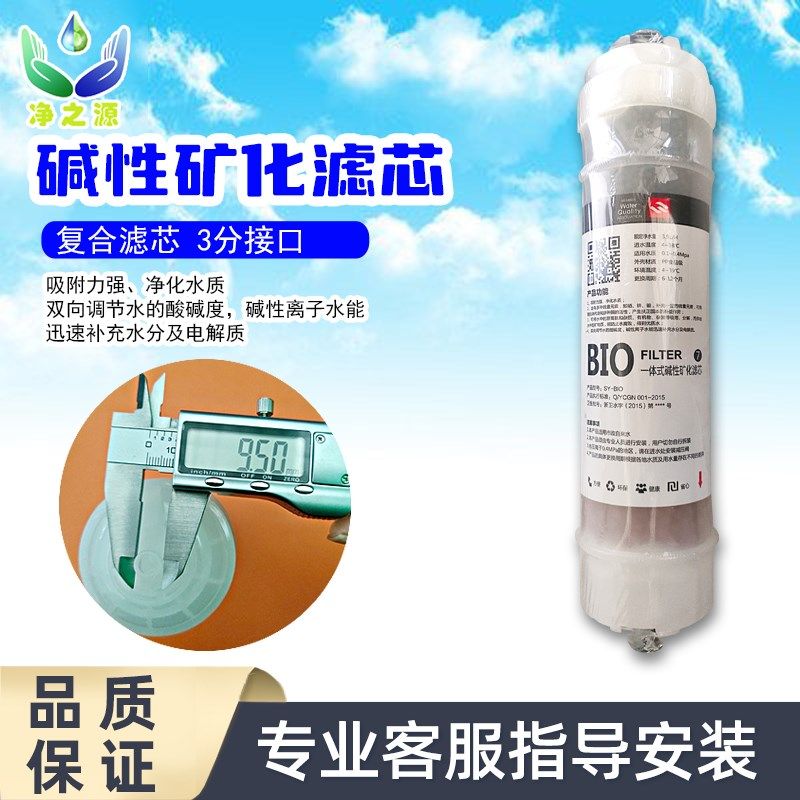 净水器10寸韩式快接复合滤芯一体BIO碱性矿化过余氯调节PH释放红
