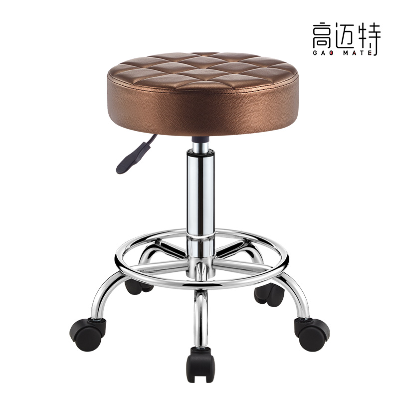 美容凳子旋转升降滑轮美容院专用大工椅子美发美甲凳理发店大工凳