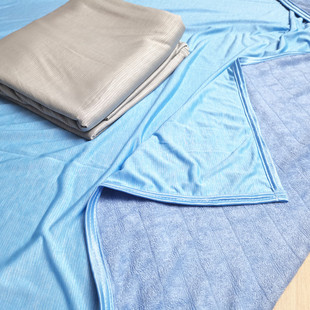 日单超冷感吸湿透气轻薄柔软亲肤抗菌单人双人盖毯双层盖被夏凉被