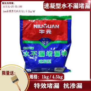 牛元水不漏堵漏王快干水泥卫生间防水补漏剂防漏水泥砂浆速凝止漏