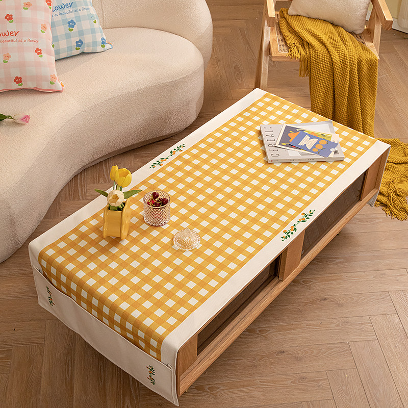 北欧风格纹茶几布棉麻防溅水长方形D桌布定制电视柜盖布盖巾防尘,居家布艺,桌布,淘宝优惠券,粉丝福利购,淘宝优惠卷