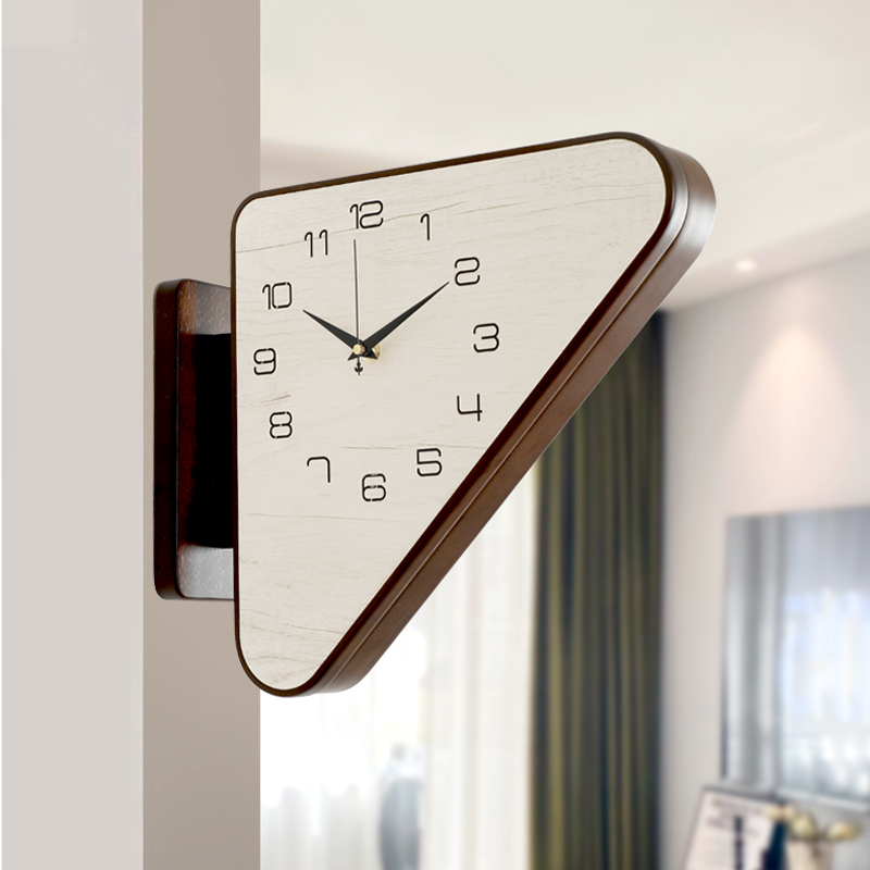 2024新款创意双面挂钟客厅家用挂墙静音时钟O现代简约装饰两面钟