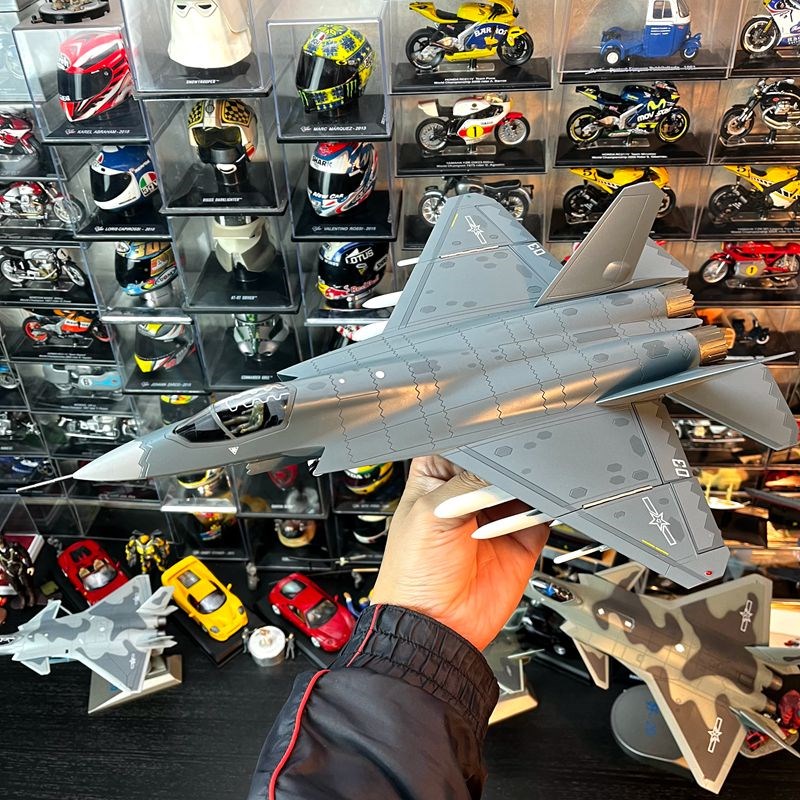 1:48超大合金飞机模型歼35隐形战机成品驾驶舱门可Z开关配支架