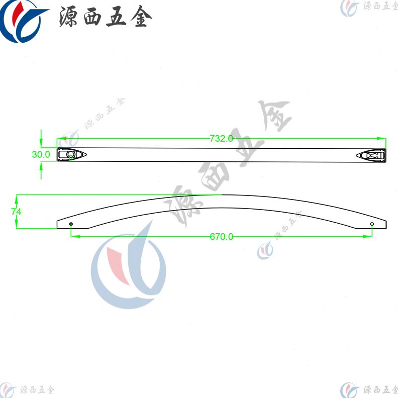 冰箱配件厨房大拉手门把手手柄冷冻电器冰柜家用双开门冰箱门拉手