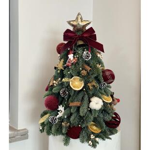 ins北美进口诺贝松圣诞树毛毡灯串家庭装饰摆件礼物真树包邮