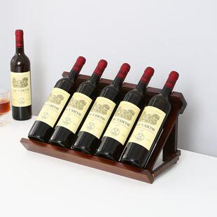 实木折叠红酒架家用酒架摆件红酒柜葡萄酒架客厅酒柜红酒收纳层架