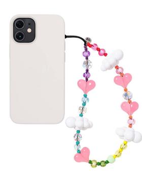 stringting灯笼珠白云爱心手机挂绳链条串珠饰品配件个性可爱