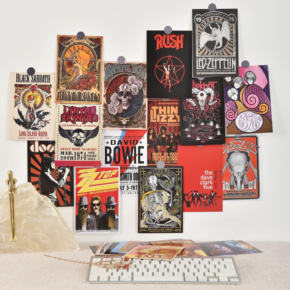 欧美经典摇滚乐队专辑封面卡片小海报拍摄背景墙面装饰道具墙贴画