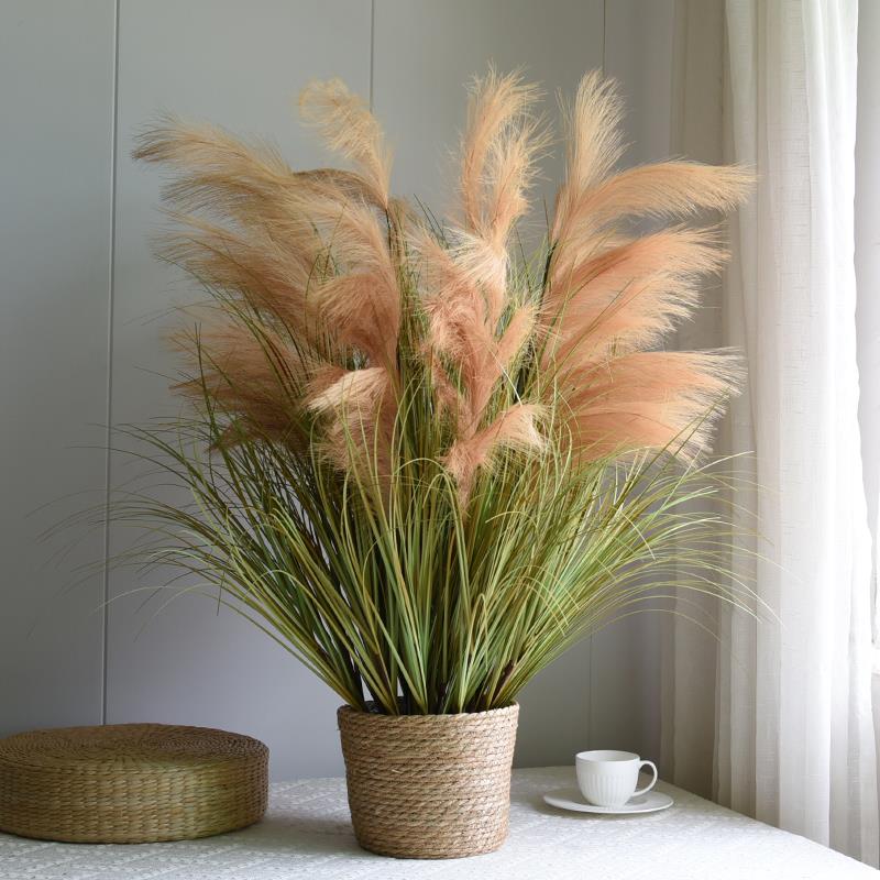 芦苇草彷真花客厅摆件干 干燥花室内装饰摆设狗尾巴草落地绿植造