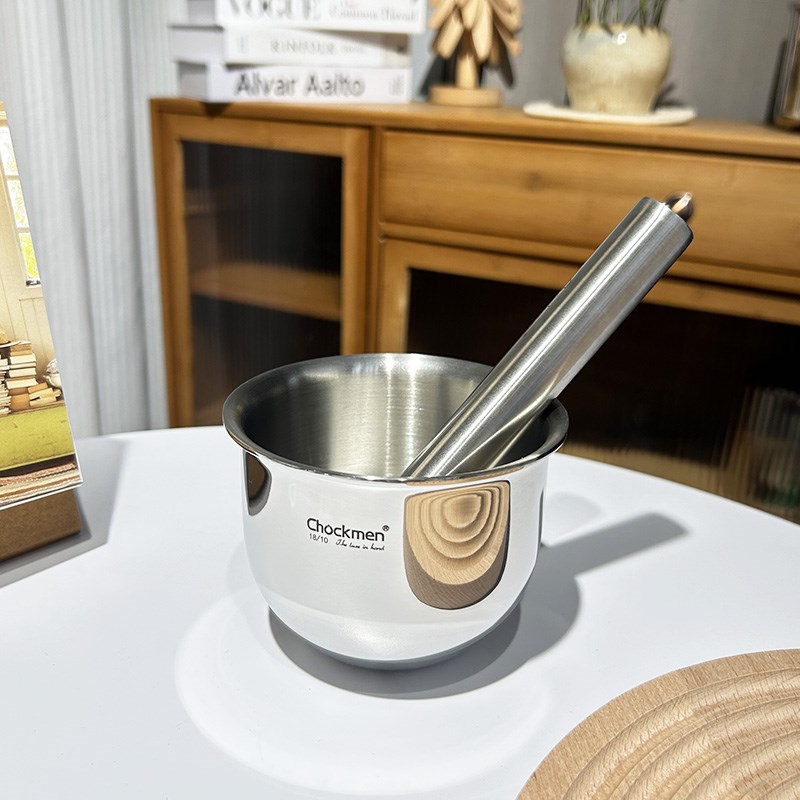 18/10不锈钢捣蒜器加厚捣碎罐擂钵家用研磨器药盅舂钵蒜泥