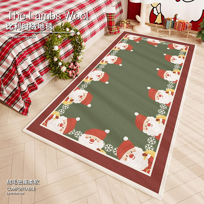 沙发地毯客厅圣诞节日布置氛围感