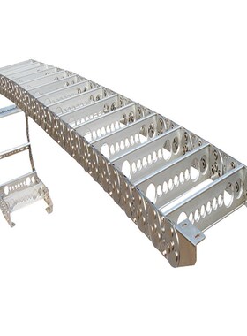 TLII型钢制拖链 304不锈钢金属拖链坦克链桥式TL65III型钢铝拖链