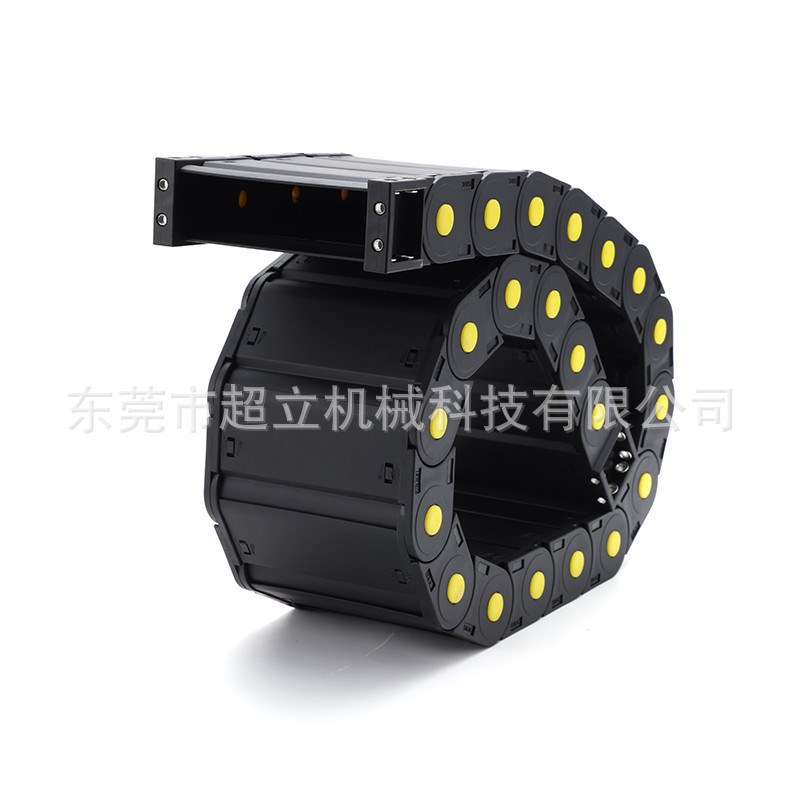 机床塑料工程电缆拖链桥式尼龙拖链全封闭电缆穿线坦克链