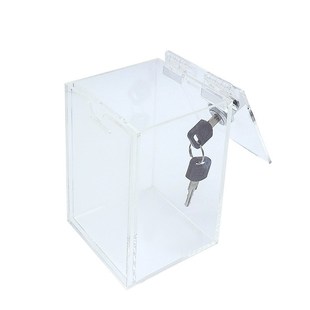 透明亚克力防尘储物盒 带锁防尘罩透明亚克力存钱盒 收纳防尘盒