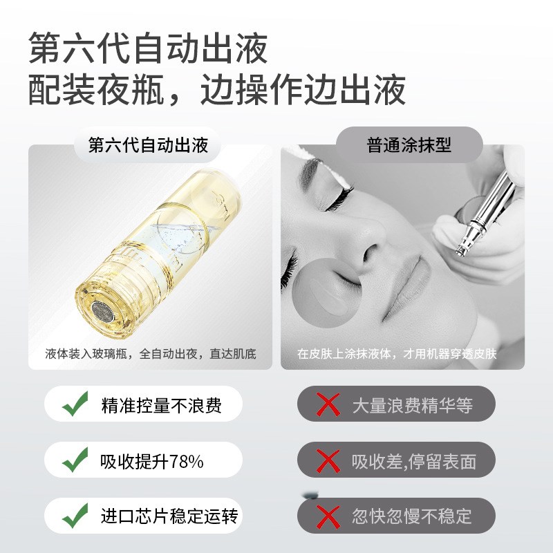 新品电动微晶导入仪电动微针仪器自动出液纳米微晶MTS水光导入仪