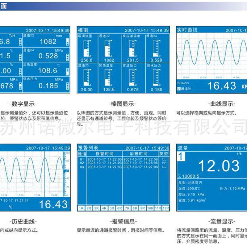 盘古高温炉烘箱灭菌柜无纸记录仪VX5200R带打印机有纸记录VX5000R