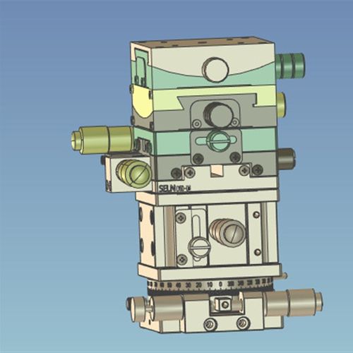 高精度XYZFWFRPG千分尺旋转交叉导轨手动平移台 多种组合滑台加工