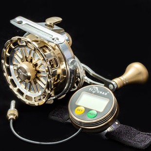 益超筏钓轮无双二代一键重铅磁力缓降带数显泄力伐轮微铅阀杆轮桥