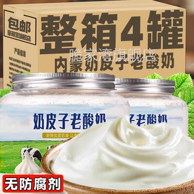 奶皮子酸奶正宗内蒙古特产新鲜手工发酵老酸奶瓶装老式奶制品零食