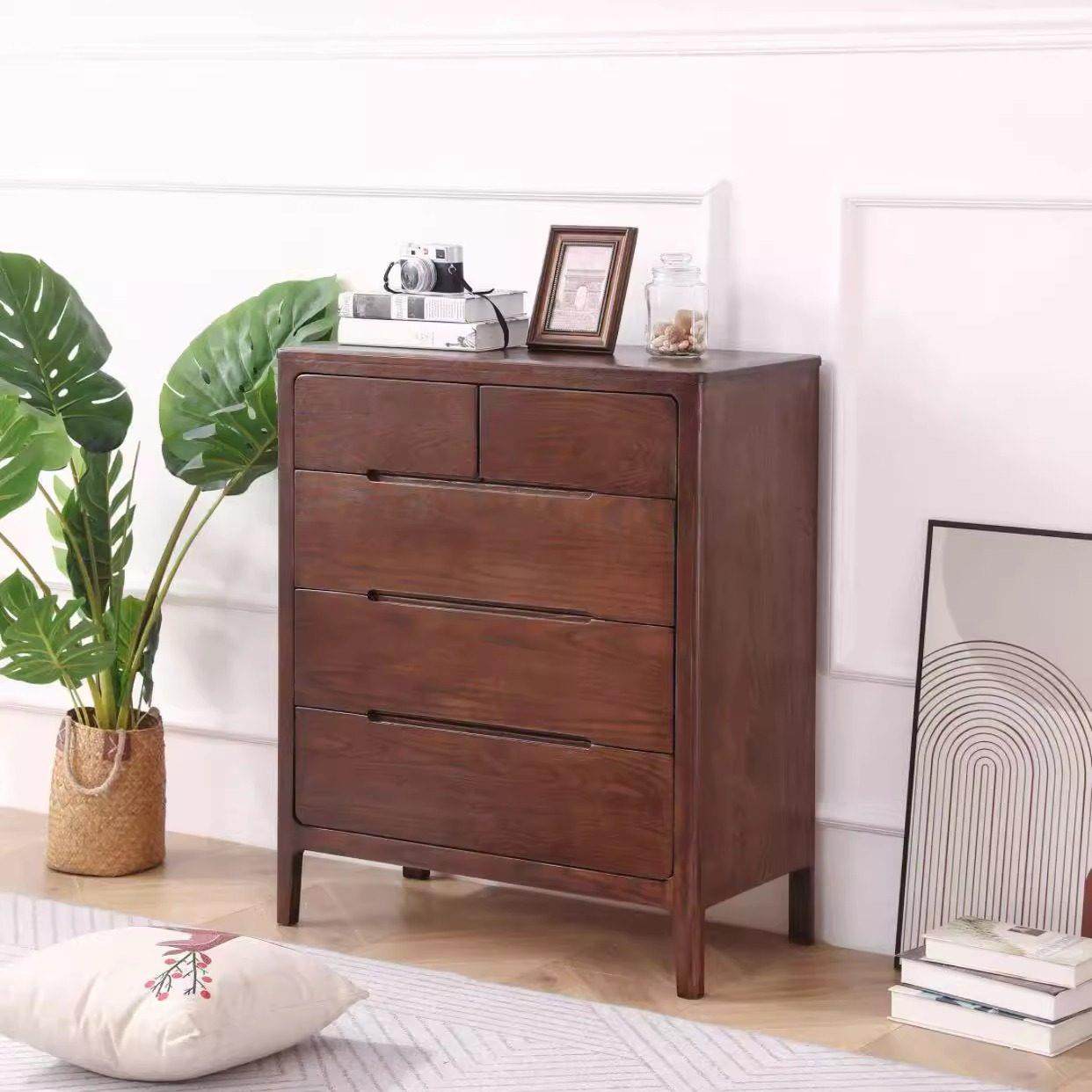 实木橡木五斗柜北欧五斗橱卧室小户型现代简约家具日式网红,住宅家具,斗柜,淘宝优惠券,粉丝福利购,淘宝优惠卷