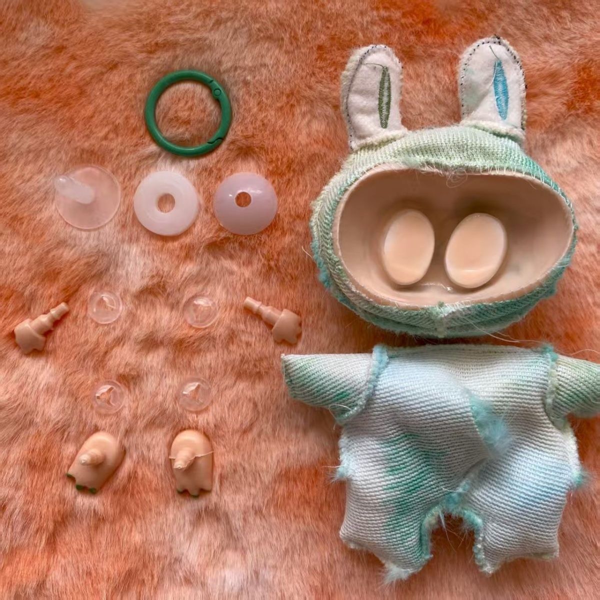 拉布布全套手工diy材料手脚全套娃娃玩偶labubu手作材料包半成品