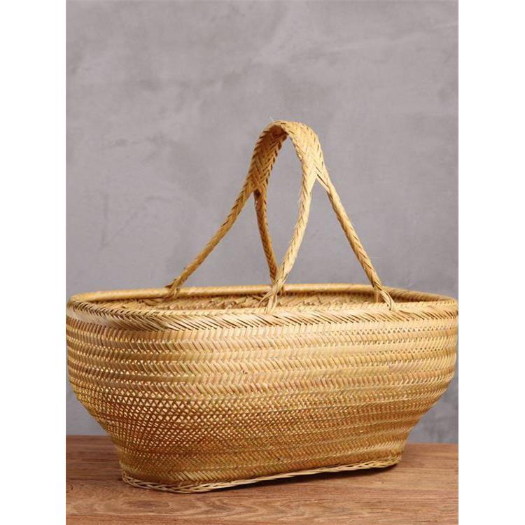 采购产品手工竹篮，竹编书包蔬菜篮子，竹编篮子，鸡蛋篮子，水果