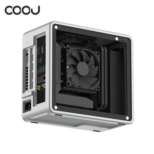COOJ 麻雀MQ5全铝合金一体成型itx小机箱 台式mini桌面A4