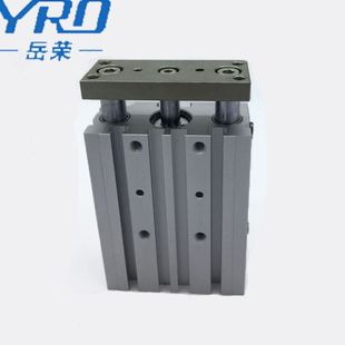 40三杆气缸MGPL16 YRO岳荣MGPM16 200带导杆三轴气缸