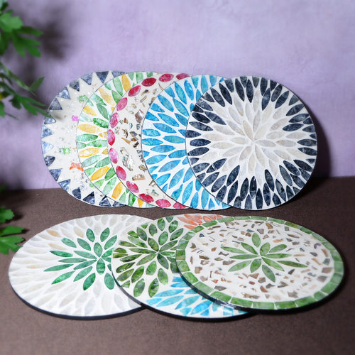 盘垫隔热垫轻奢创意贝壳西餐餐垫