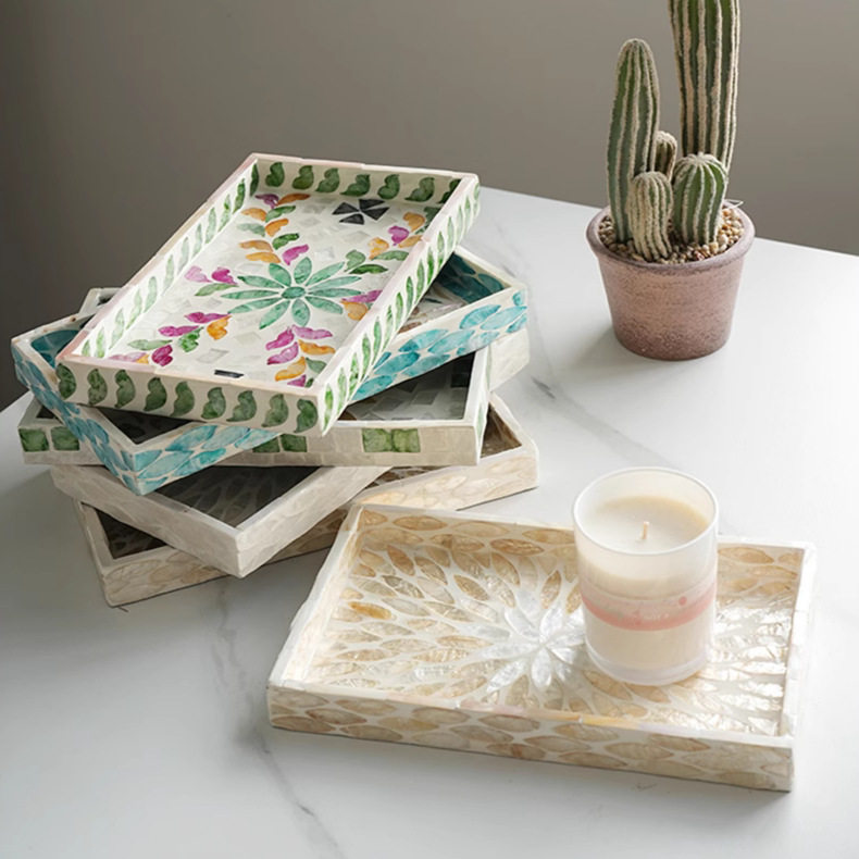 高颜值轻奢方形糕点果盘香水香薰装饰高级感拍摄道具桌面收纳托盘,餐饮具,餐用托盘,淘宝优惠券,粉丝福利购,淘宝优惠卷
