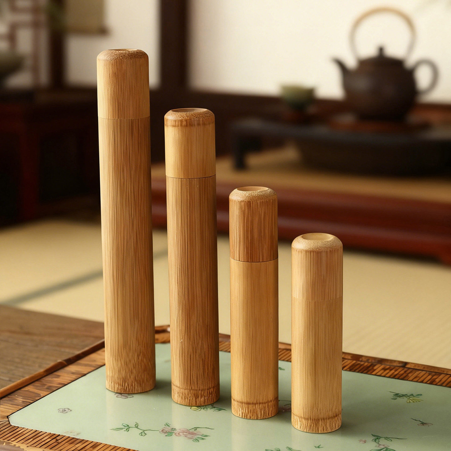茶叶筒竹制品旅游便携密封储存筒