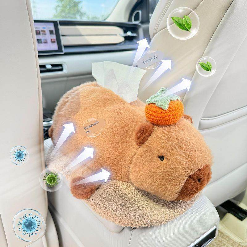 卡皮巴拉车载纸巾盒炭包二合一车内竹炭除甲醛异味扶手箱纸巾抽,汽车用品/电子/清洗/改装,车用纸巾盒/套,淘宝优惠券,粉丝福利购,淘宝优惠卷