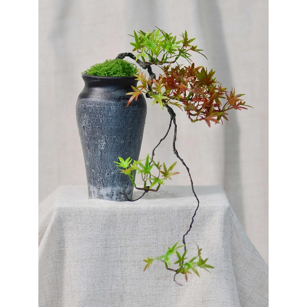 创意人工植物欢迎松木配件景观花瓶插花装饰品枫树盆景树枝假花径