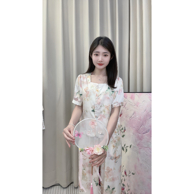 卡唛儿冰丝睡衣短款夏季新款套装