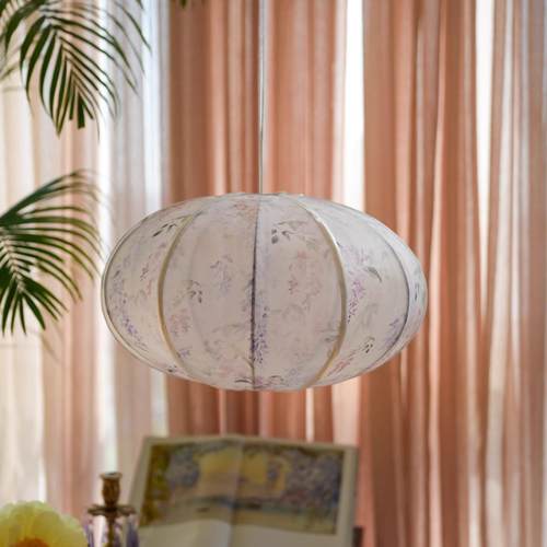 物几空间新中式美学紫藤鼓型灯笼简约布艺书房卧室茶室少女房吊灯